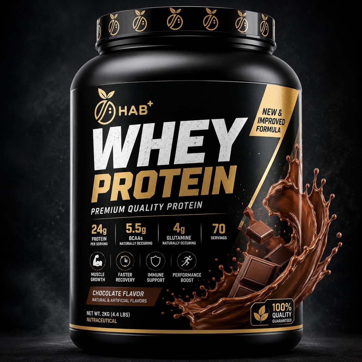 Voltron Whey Protein side view